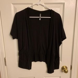 Size xs black shirt sleeve cardigan
